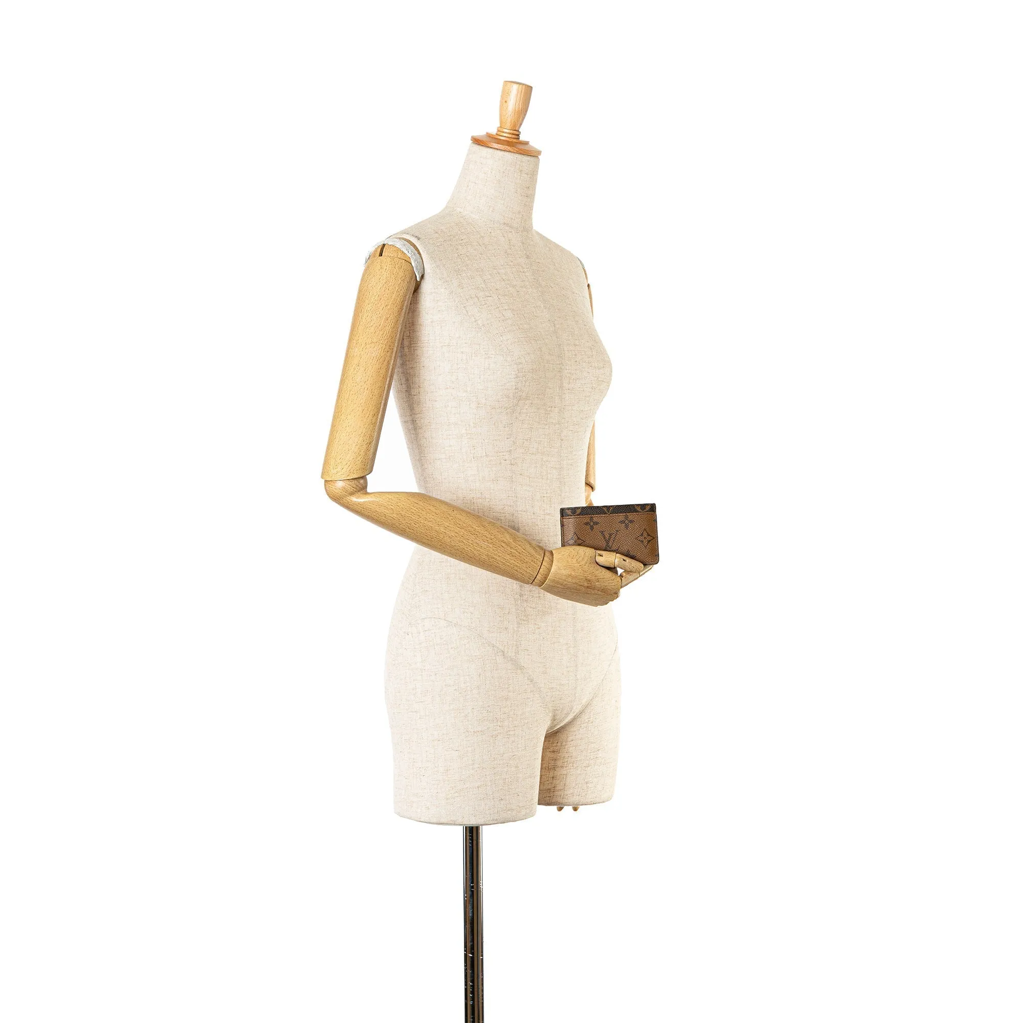 Brown Louis Vuitton Monogram Reverse Card Holder