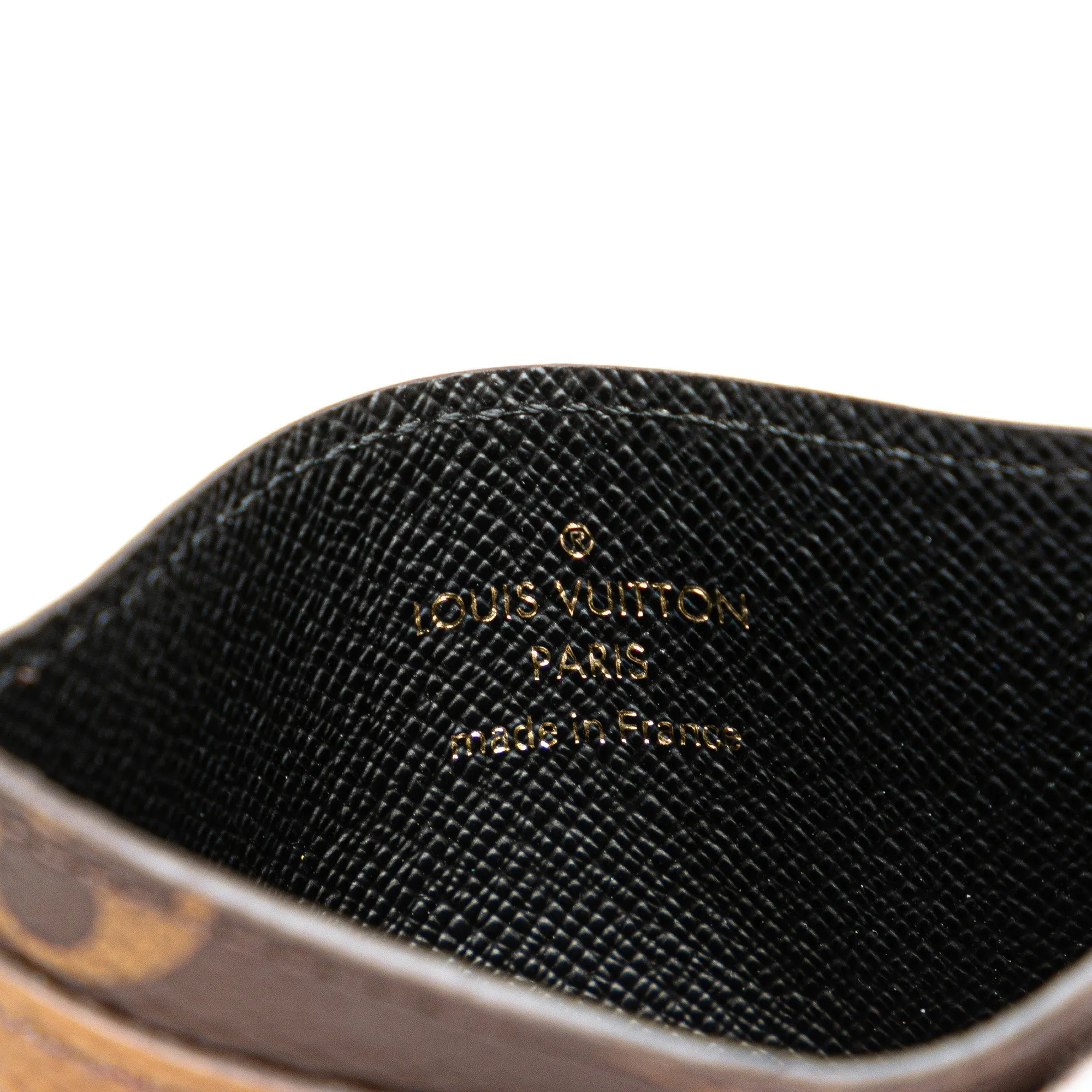 Brown Louis Vuitton Monogram Reverse Card Holder