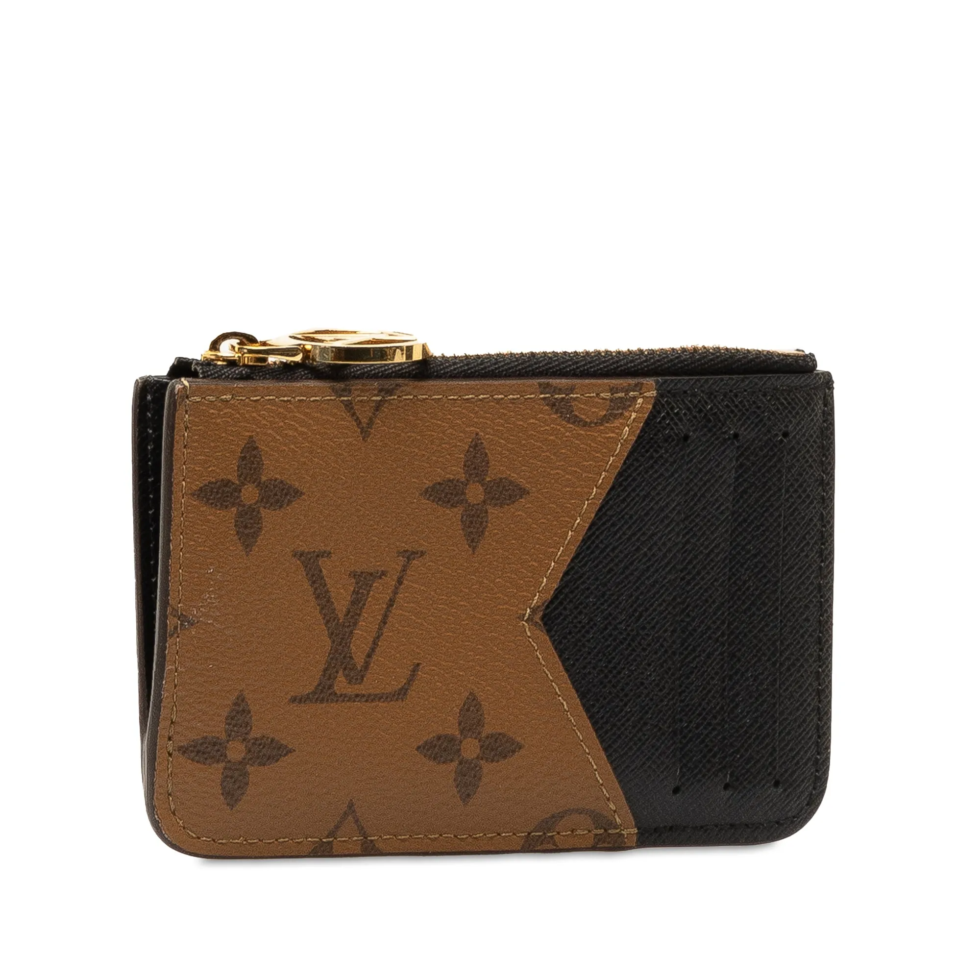 Brown Louis Vuitton Monogram Reverse Romy Card Holder