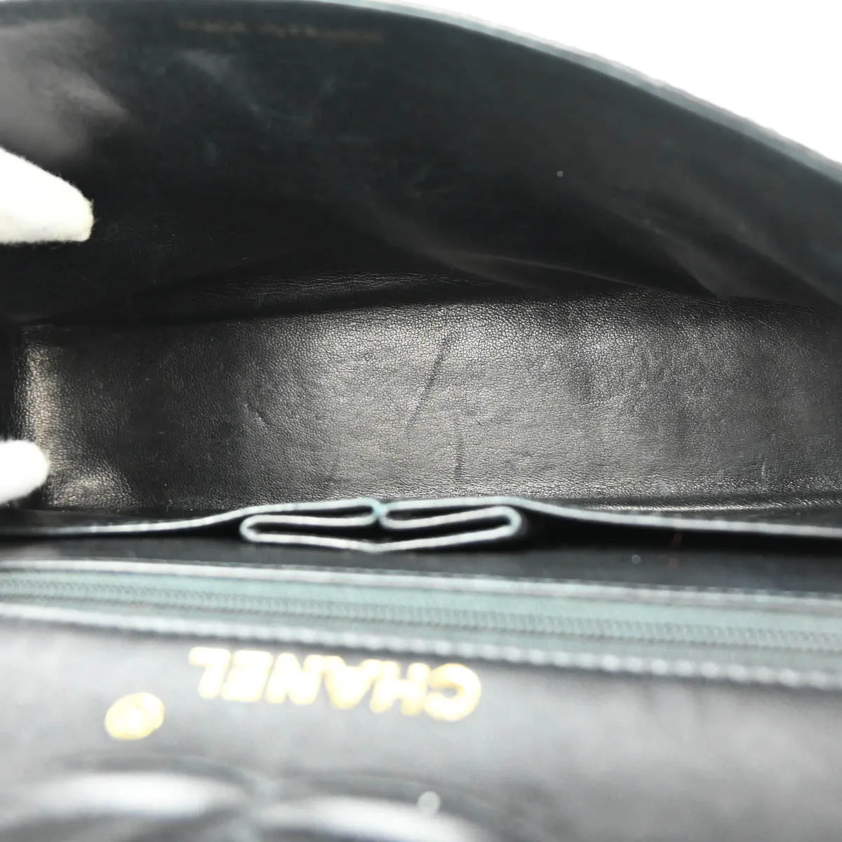 Chanel * Black Crocodile Small Classic Double Flap Shoulder Bag