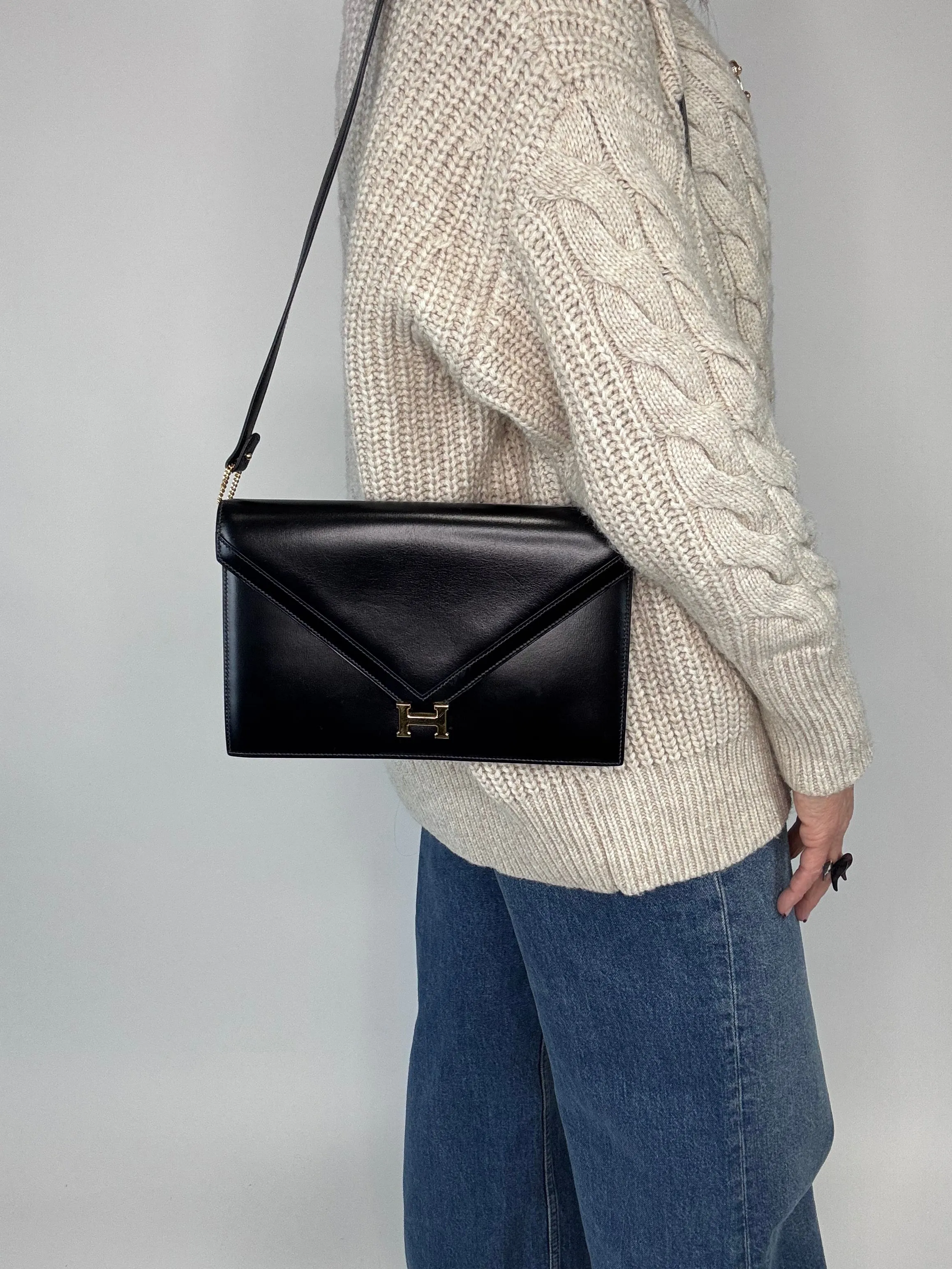 Hermes Libby Vintage Box CalfSkin Bag