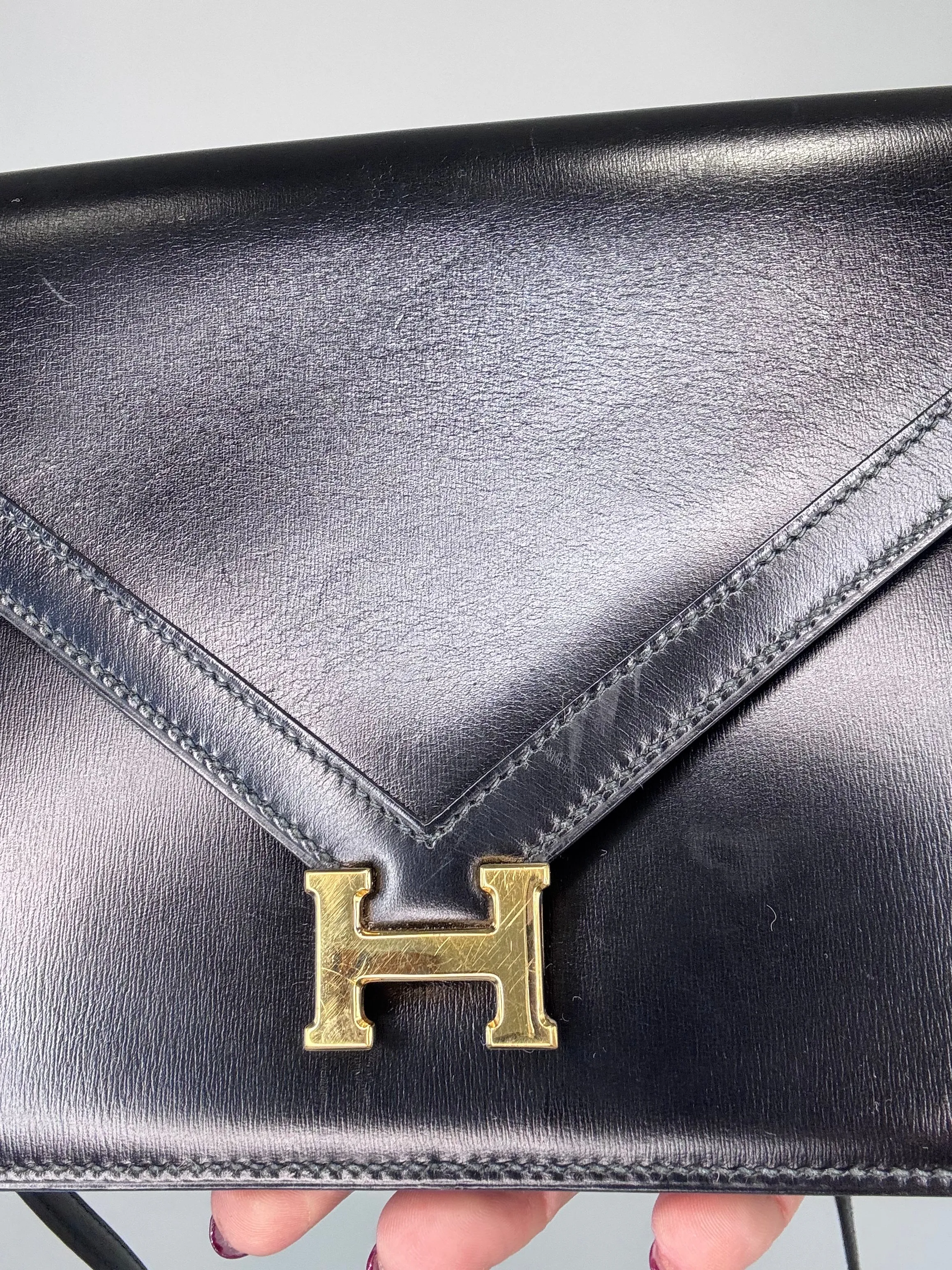 Hermes Libby Vintage Box CalfSkin Bag