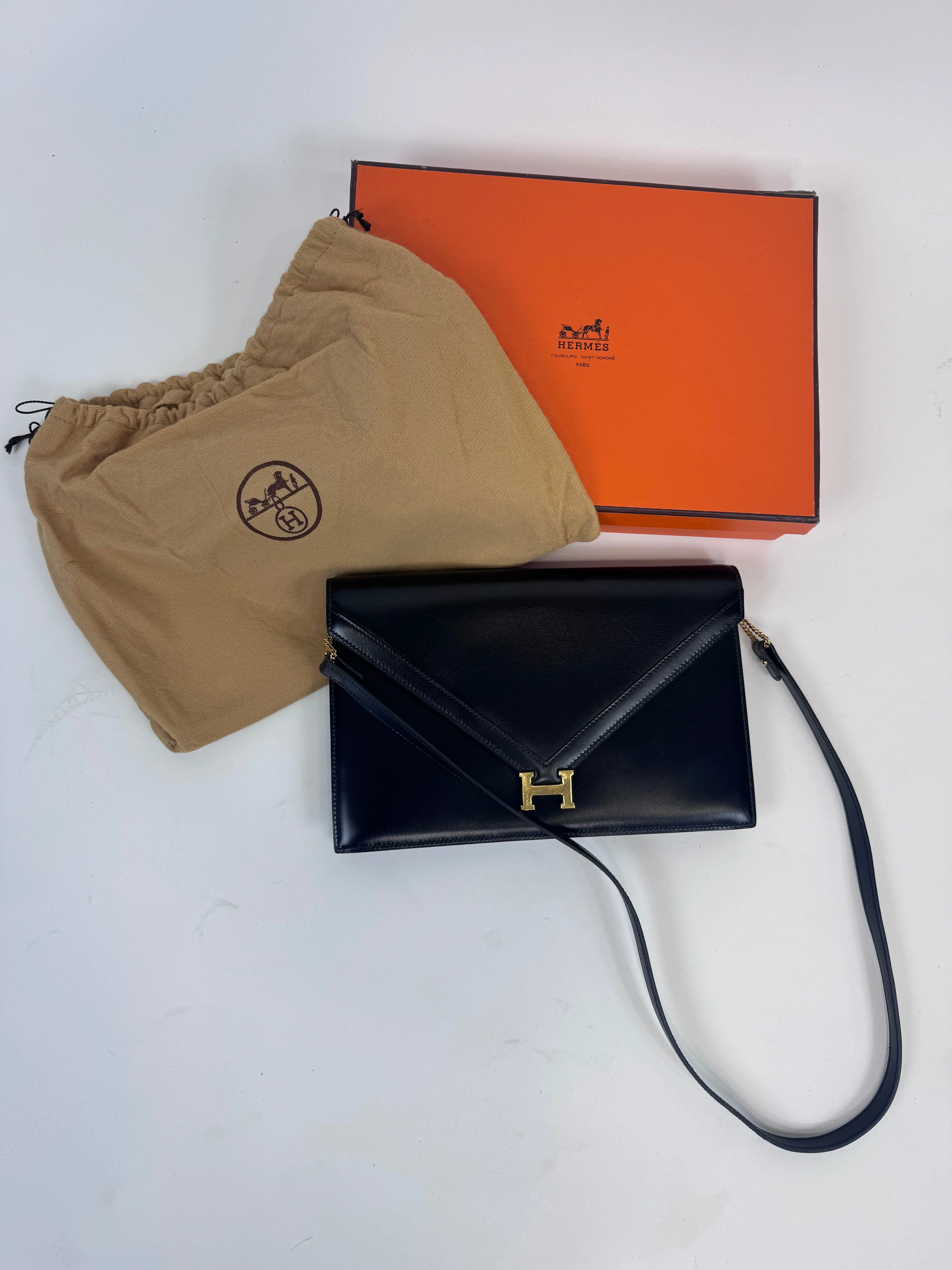 Hermes Libby Vintage Box CalfSkin Bag