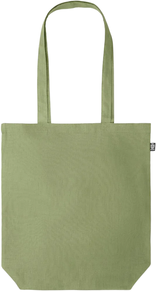 Premium colored organic hemp shopping bag