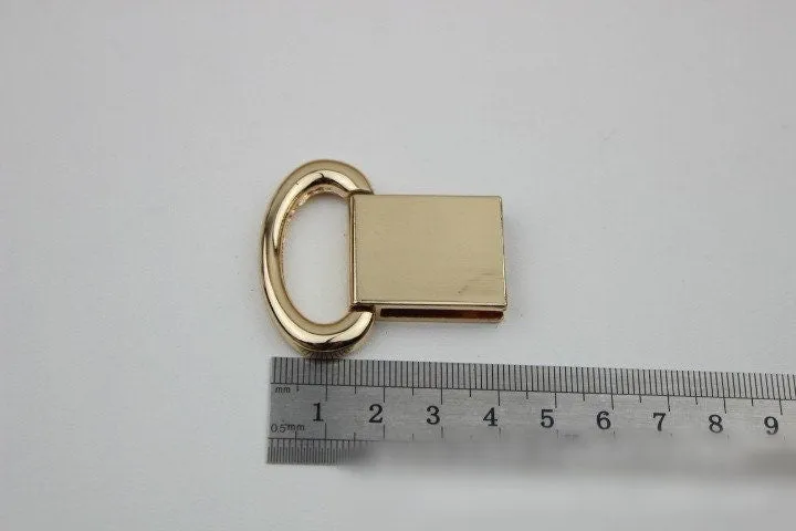 Ring Strap Handles Connector 1/10 pcs Bag Hardware Metal Lock Buckle Light Gold Handmade Purse Handbag Backpack Making 40mm 1 5/8 inch Bulk