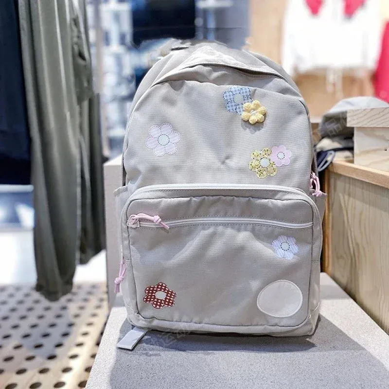 UAKISS  -  2024 Korean Floral Casual Backpacks Japanese High-capacity Schoolbags Y2k Aesthetic Fairy Women Backpack for College Students