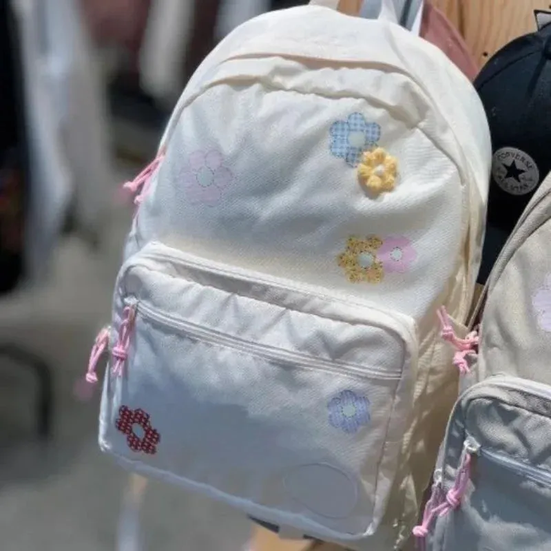 UAKISS  -  2024 Korean Floral Casual Backpacks Japanese High-capacity Schoolbags Y2k Aesthetic Fairy Women Backpack for College Students