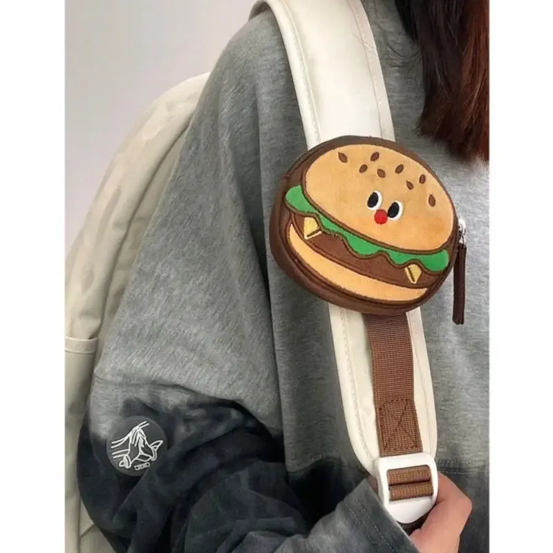 UAKISS  -  Casual Students Girl School Bag Y2k Simple Travel Bag Korean Cute Food Pendant  Aesthetic High-capacity Kawaii Backpack