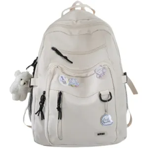 UAKISS  -  Fashion Big Student Backpack NEW Badge Rucksack Girls School Bag High Capacity Women Backpack Female Cute Leisure Travel Mochila