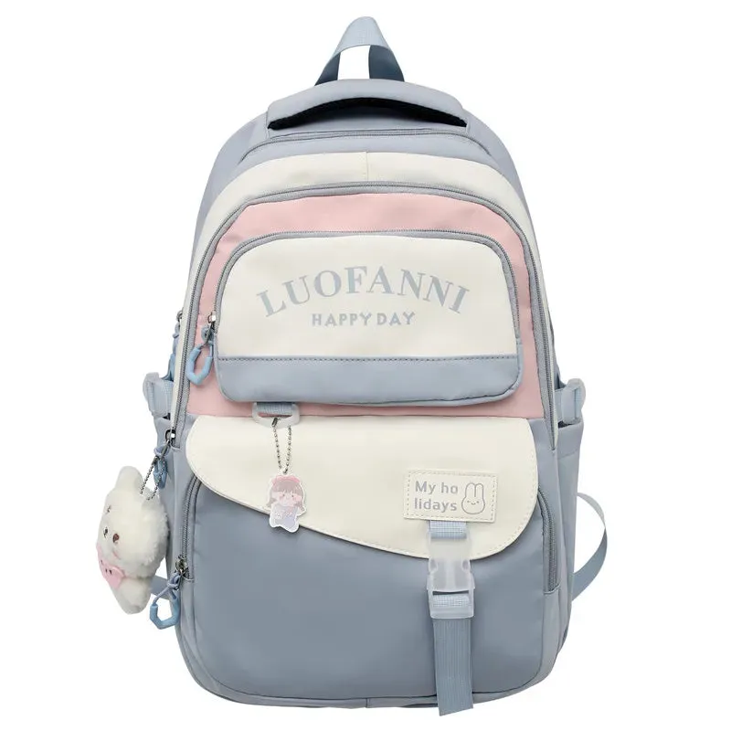 UAKISS  -  Fashion Kawaii Girl Waterproof High Capacity School Bag Women Cute Backpack Lady Harajuku BookBag Female College Backpack Laptop