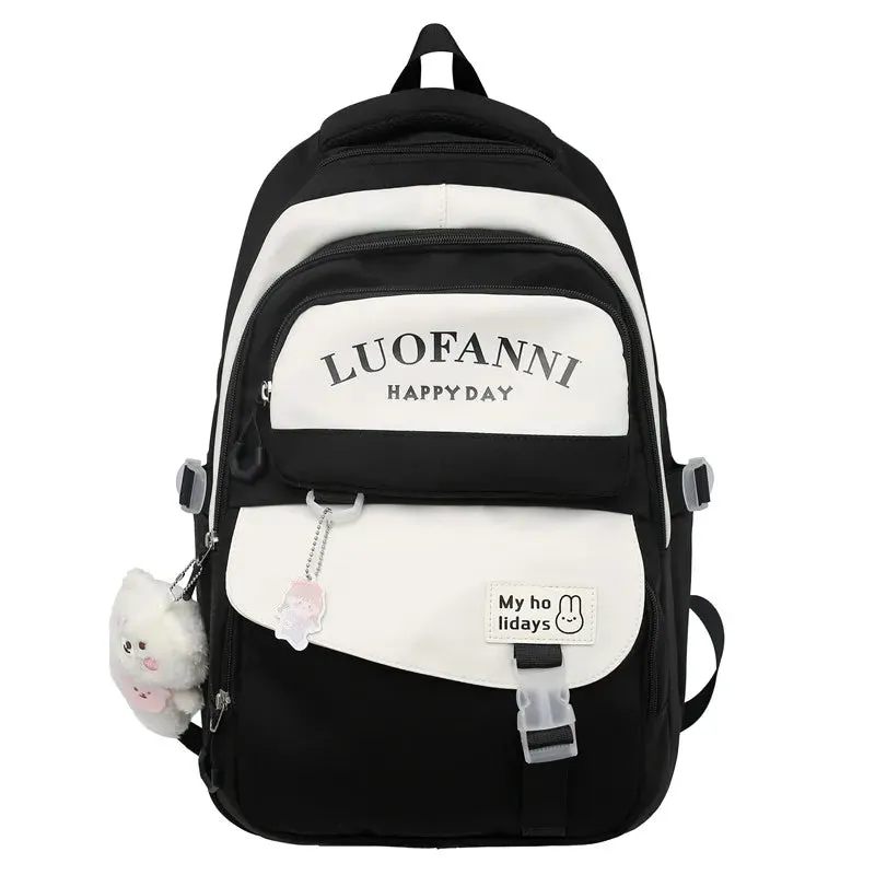 UAKISS  -  Fashion Kawaii Girl Waterproof High Capacity School Bag Women Cute Backpack Lady Harajuku BookBag Female College Backpack Laptop